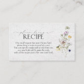 夏の花の植物花をお持ちくださいレシピ エンクロージャーカード (正面)