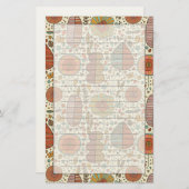 夏の花の模様葉は、 便箋 (正面/裏面)