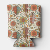 夏の花の模様葉 缶クーラー (裏面)