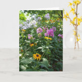 夏の花の空白のな挨拶状 カード (黄色い花)
