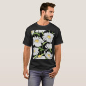 夏の花の継ぎ目のないパターン。 Tシャツ (正面フル)