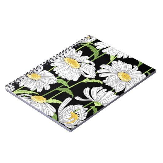 夏の花の継ぎ目のない模様 ノートブック (左側)