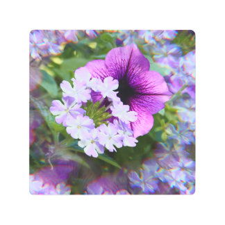 夏の花の花束メタルプリント メタルプリント