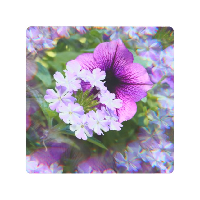 夏の花の花束メタルプリント メタルプリント (正面)