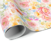 夏の花の花柄 ラッピングペーパー (ロールコーナー)