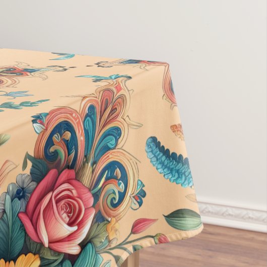 夏の花の華やかなパターン テーブルクロス (インサイチュ)