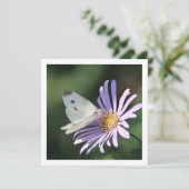 夏の花の蝶フラットグリーティングカード カード (スタンド正面)