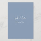 夏の花の青結婚のメニュー メニュー (裏面)