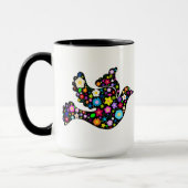 夏の花の鳩 マグカップ (左)