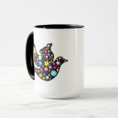 夏の花の鳩 マグカップ (正面左)