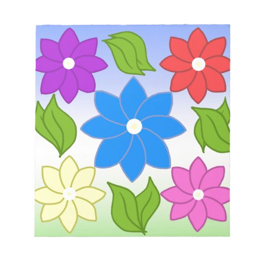 夏の花びら ノートパッド (正面)