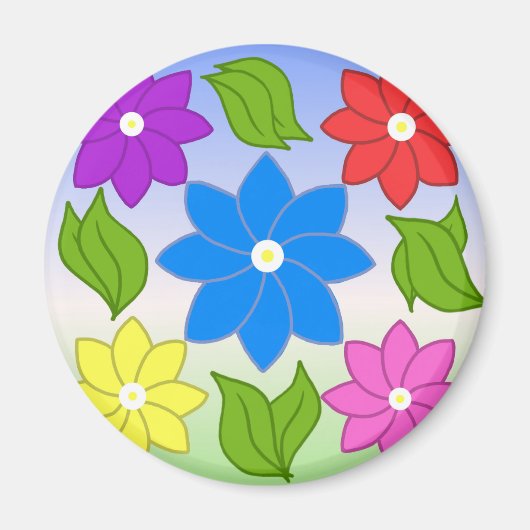 夏の花びら マグネット (正面)