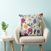 夏の花オールオーバープリント装飾用クッション クッション (椅子)