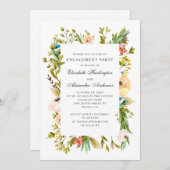 夏の花ガーデンフローラ婚約パーティ 招待状 (正面/裏面)