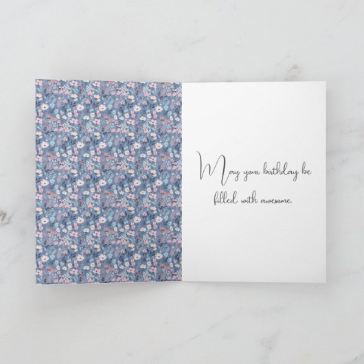 夏の花コレクション誕生日 カード (内部)