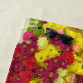 夏の花デザインビーチタオル ビーチタオル (インサイチュ)