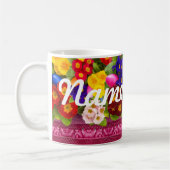 夏の花フローラパーソナライズされたコーヒーマグ、カップ コーヒーマグカップ (左)