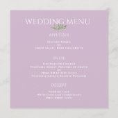 夏の花フローラ披露宴 メニュー (裏面)