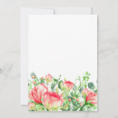 夏の花園での優雅なローズガーデン スイート16 招待状 (裏面)