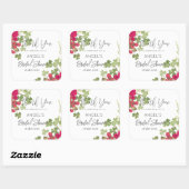 夏の花園 ブライダルシャワーのお礼 スクエアシール (シート)