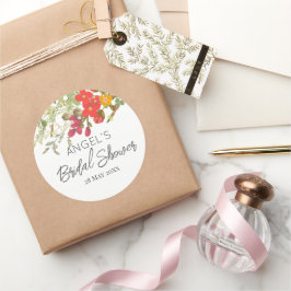 夏の花園 ブライダルシャワー ラウンドシール