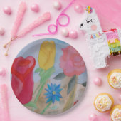 夏の花園 ペーパープレート (パーティー)