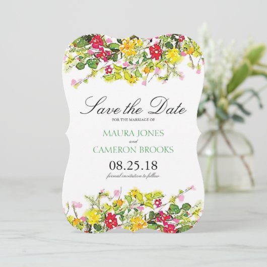 夏の花園 |結婚式の日付の保存 セーブザデート (スタンド正面)