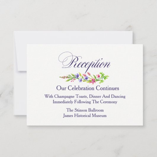 夏の花婚披露宴 招待状 (正面)