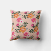 夏の花束オンピンク クッション (裏面)