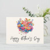 夏の花束　ボヘミアンチックで遊び心あふれる カード (スタンド正面)