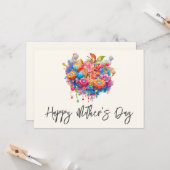 夏の花束　ボヘミアンチック　遊び心 カード (正面/裏面インサイチュ)