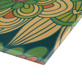 夏の花柄パターン カッティングボード (角)