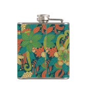 夏の花柄パターン フラスク (裏面)