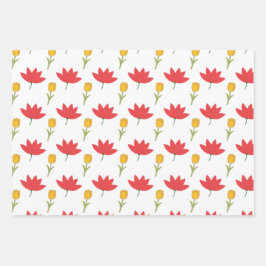 夏の花柄ラッピングペーパー ラッピングペーパーシート
