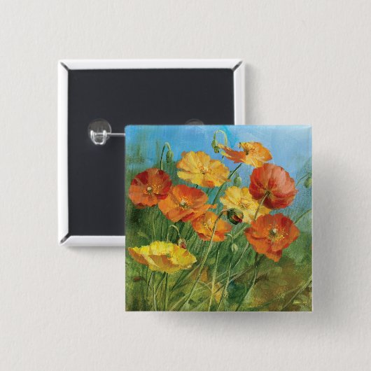 夏の花柄分野 缶バッジ (正面&裏面)