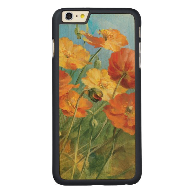 夏の花柄分野 CarvedウッドiPhoneケース (裏面)