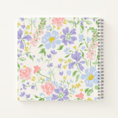 夏の花柄 ノートブック (裏面)