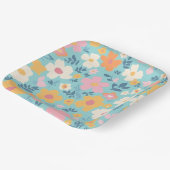 夏の花柄 ペーパープレート (傾斜あり)