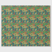 夏の花柄 ラッピングペーパー (フラット)