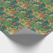 夏の花柄 ラッピングペーパー (角)