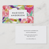 夏の花模様名刺 名刺 (正面/裏面)