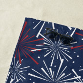 夏の花火模様モノグラム ビーチタオル (インサイチュ)