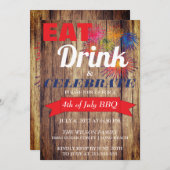 夏の花火BBQ 招待状 (正面/裏面)