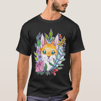 夏の花猫 Tシャツ