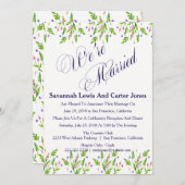 「夏の花結婚したの発表結婚だ 招待状 (正面/裏面)