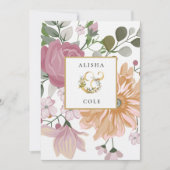 夏の花結婚の 招待状 (正面)