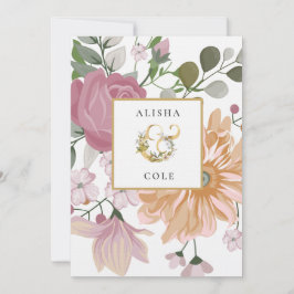 夏の花結婚の 招待状