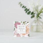 夏の花結婚のWebサイトRSVP スクエア名刺 (スタンド正面)