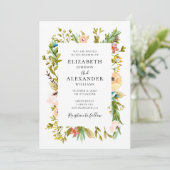 夏の花結婚式招待状。春フローラ 招待状 (スタンド正面)
