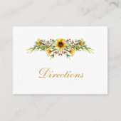 夏の花結婚飾り エンクロージャーカード (正面)